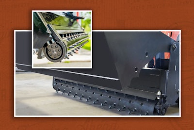 The Multi-Purpose Power Rake comes stock with a smooth edge, with the option for a Bolt on Edge or welded teeth.