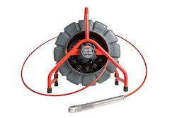 The compact camera is designed to inspect up to 200-ft. of 1.5- to 8-in. pipe with its mid-flex push cable that can navigate hard 90-degree bends.