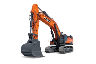 The new 100-metric-ton conventional tail swing excavator is designed for pit and quarry customers working in aggregate settings, serving as a large earthmoving and excavating machine for heavy construction and infrastructure projects.
