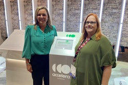 Amy Davis, president Accelera by Cummins, and Lori Ditoro following an exclusive interview during CONEXPO-CON/AGG.