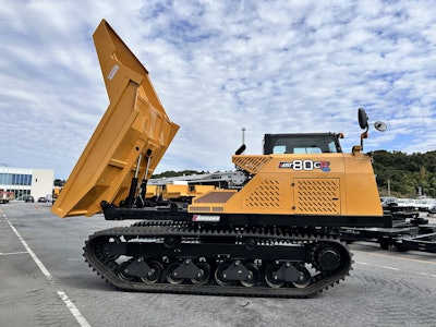 With a payload capacity of nearly 18,000-lbs., the Morooka MST80CR is powered by a Kubota V5009 Tier 4 Final engine producing 210-hp.