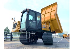 Equipped with a powerful 250-hp CAT C7.1 Tier 4 Final engine, the Morooka MST110CR features a rugged HARDOX steel dump bed.