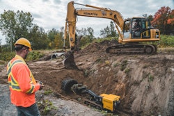 Equipped with an external charger, the mini dozer has a runtime of nearly 10 hours and offers up to 1,170 lbs. of lifting capacity.