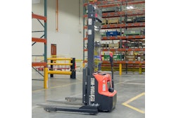 The Tora-Max Walkie Stacker is designed with the versatility to handle light-duty loads and includes pinwheel capability to navigate tight aisles and compact spaces with control.