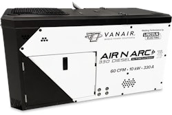 This machine is equipped with several multi-functioning capabilities including up to 60 cfm of air power, 10,000W of AC electric power, battery booster and battery charger.