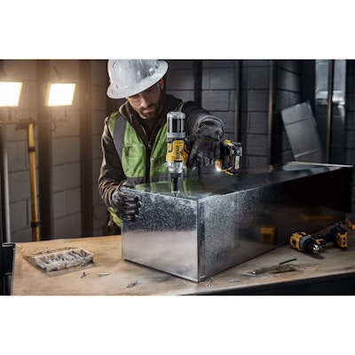 The DEWALT Cordless Rivet Tools feature tool-free nose piece changes for use in prefabrication, assembly, HVAC, roofing and construction applications.