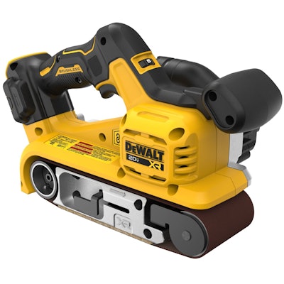 Equipped with a variable speed trigger with lock on and speed selection dial, the 20V MAX Belt Sander is designed for rapid material removal during construction, fabrication and more.
