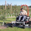 The extension provides 16 in. of additional cutting width (82 in. total) and flexes up to 12 degrees to follow the terrain.