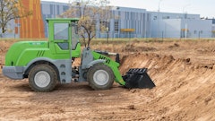 The GEL-1800 electric wheel loader is compatible with a range of Electric Vehicle Supply Equipment (EVSE) brands such as Blink Charging and Siemen’s eMobility.