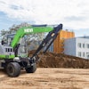 Equipped with a 228 Ah LFP battery, the GEX-8000 has an 8-ton load capacity and features compatibility with HEVI’s available quick attach couplers.