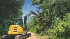 John Deere Construction & Forestry provides brush cutters like the RE50, which is ideal for embankment and ditch management, over-fence brush management and rail right-of-way maintenance.