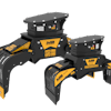 These new sorting grapples have a wide claw opening, allowing them to move and handle large materials.