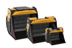 Two of the new padding buckets were designed for compact line equipment, while the third is for heavy equipment.