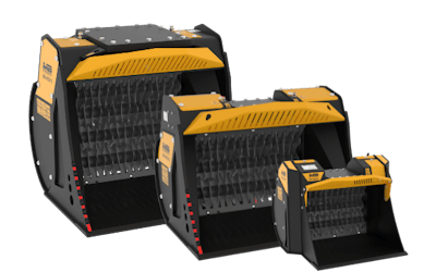 Two of the new padding buckets were designed for compact line equipment, while the third is for heavy equipment.