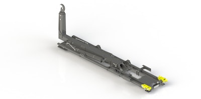 The NXT52 hooklift features a Z-channel base design and universal body latching system.