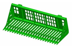 With 2-in. tine spacing, this attachment can be used in dry, loose soil conditions.