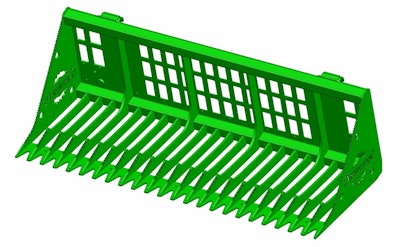 With 2-in. tine spacing, this attachment can be used in dry, loose soil conditions.