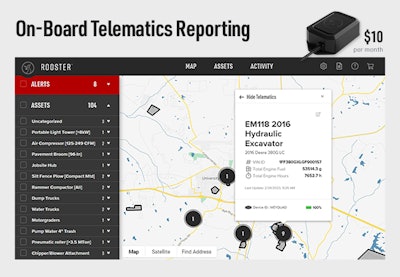 Rooster Construction Equipment Asset Tracking System