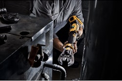 Featuring a lightweight inline design, the press tool is designed for work in overhead and one-handed press applications.