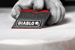 The reusable angled hand sanding block can be used either dry or wet and features a 2-in-1 application that provides flexibility on the jobsite.