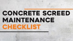Concrete Screed Maintenance Checklist (1)