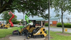Southern Sun Landscaping rented a stump grinder from its local rental center.