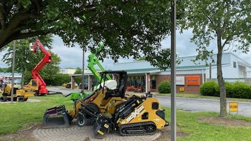 Southern Sun Landscaping rented a stump grinder from its local rental center.