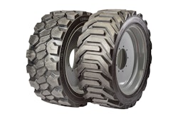 Available in both pneumatic and foam filled assemblies, rubber compound in the tires helps minimize chunking and caters to operation on gravel, mud and rubble.