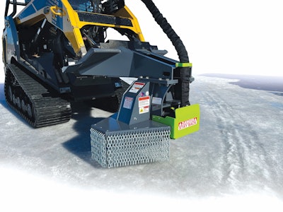 Compatible with skid steers, compact track loaders and excavators, the Stump Ax is engineered for landscaping, land clearing and construction applications.
