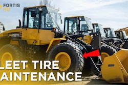 Tire Loaders Lined Up To Show The Fleet Of Machinery