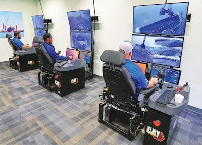 The Command console is a lightweight, portable console supported by a shoulder harness. Offering line-of-sight machine control from up to 437 yds. away, it is suited for temporary or emergency remote operation with no on-site communications infrastructure required.