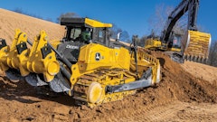 The 1050K has a 13.5-liter engine producing 350-hp and weighs 95,400 pounds.