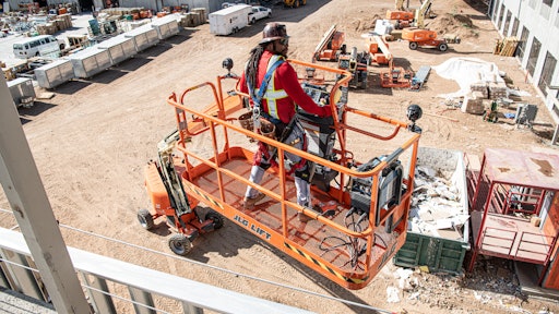 Sensors actively monitor the machine’s platform load and sound an alarm as well as interrupt normal operations if it is overloaded.