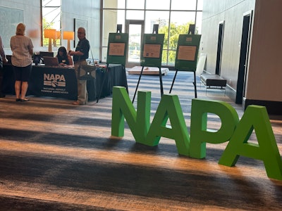The registration desk for the NAPA midyear conference in Kansas City, MO.