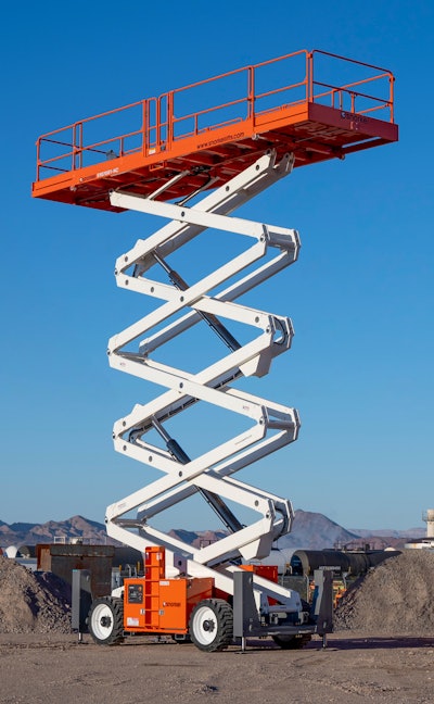 Some scissor lifts offer an ultrasonic sensing system that detects overhead obstructions.
