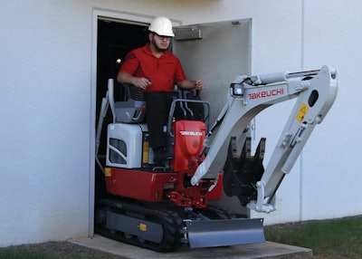 Retractable undercarriages, available on compact units like the TB210R, minimize excavators’ footprints, allowing them to access constricted areas.