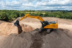 Powered by a six-cylinder, EPA Tier 4 Final L9 Cummins engine, the crawler excavator features three power modes and a maximum digging depth of 24 ft., 1 in.