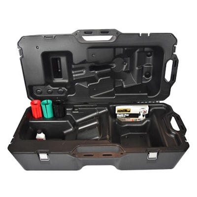 Featuring high-density, polyethylene and double-wall construction, the molded interior has recessed compartments to keep accessories organized.
