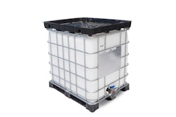 Constructed of chemical resistant polyethylene (PE), the Full Size model sits atop a standard IBC tote, covering the entire surface of 275- to 330-gallon IBCs.