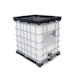 Constructed of chemical resistant polyethylene (PE), the Full Size model sits atop a standard IBC tote, covering the entire surface of 275- to 330-gallon IBCs.