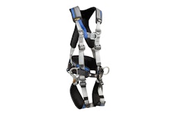 The harness features a hip level deployment cord that puts the suspended worker into a seated position with freedom of movement for rescue operations.