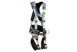 The harness features a hip level deployment cord that puts the suspended worker into a seated position with freedom of movement for rescue operations.
