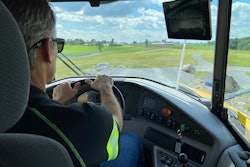 Taking a ride in the A45FS on the mine track behind the new training center