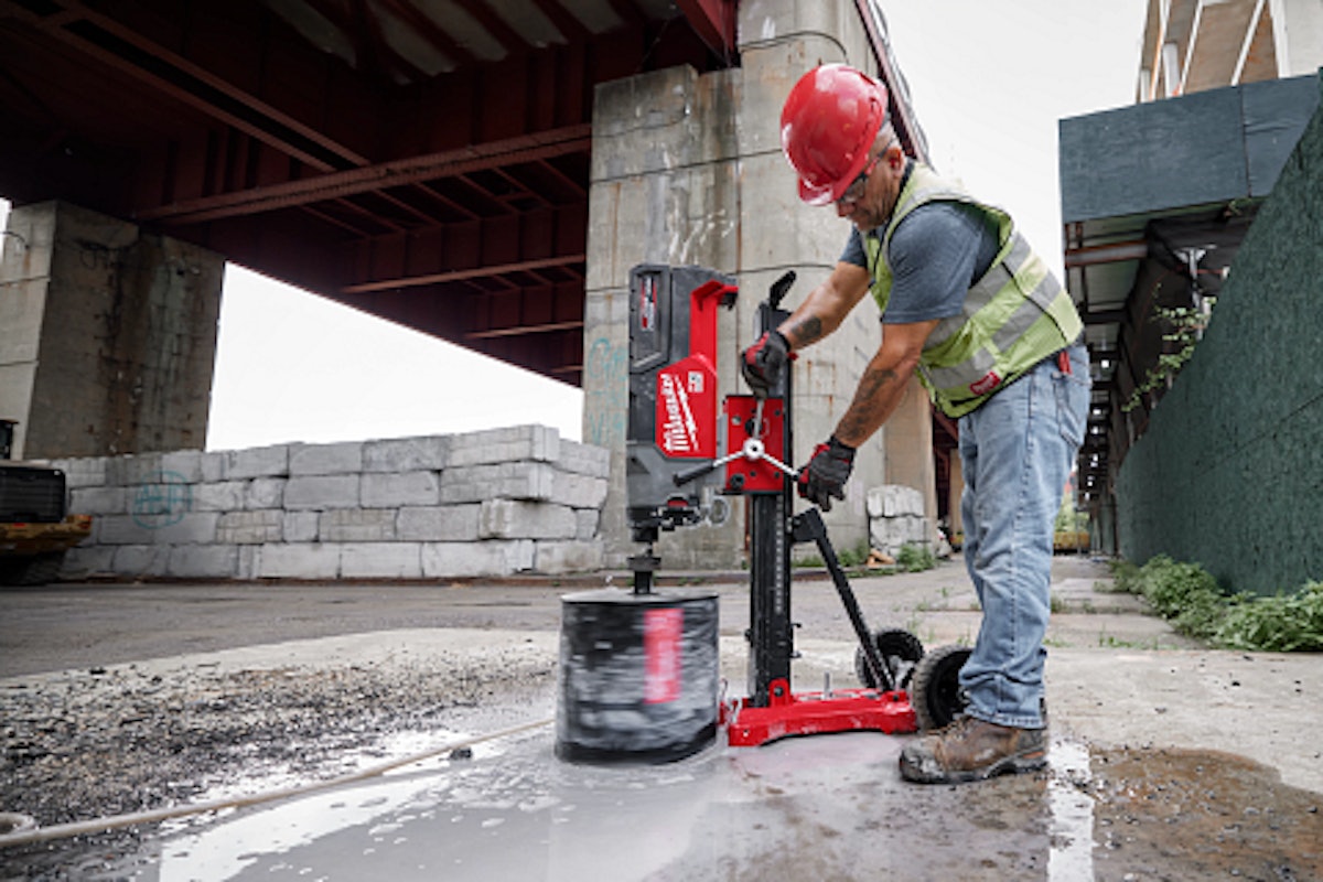 Milwaukee concrete top core drill