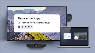 With the new Share from Browser feature, employees in a corporate headquarters, local office and temporary jobsite can use a web browser to initiate screen sharing from personal devices to Airtame-powered displays without requiring any new app downloads.