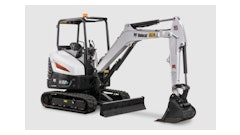 Powered by a 44.5 kWh lithium-ion battery, the electric excavator offers four hours of continuous operation or eight hours of intermittent use.