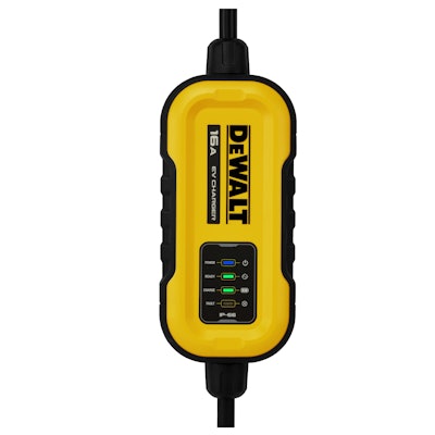 The assortment consists of Portable Chargers (16 and 32 amps), Wall Mounted Chargers (40 and 48 amps) and a range of adapters and mounting brackets.
