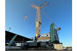 The crawler crane is capable of operating for eight hours unplugged or for extended periods when connected to a power source.