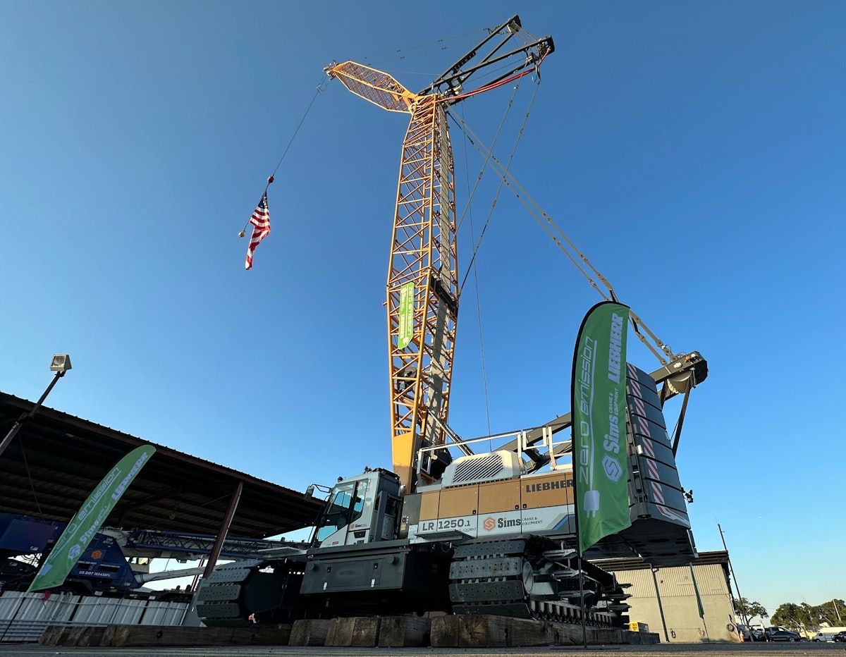Sims Crane and Equipment Unveils LR 1250.1 Batterypowered Crawler