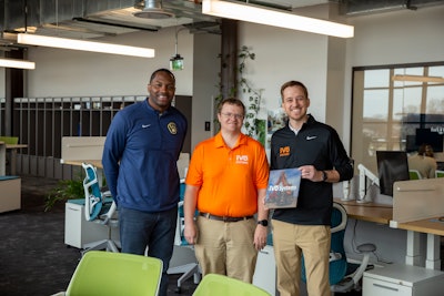 TitletownTech Partner Cordero Barkley with IVO Systems Co-founders Eric Christensen and Bob Lien.